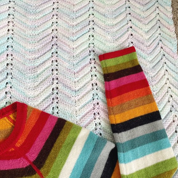 Liz Claiborne Rainbow Stripe Wool Blend Sweater (XS - S) - Picture 9 of 10
